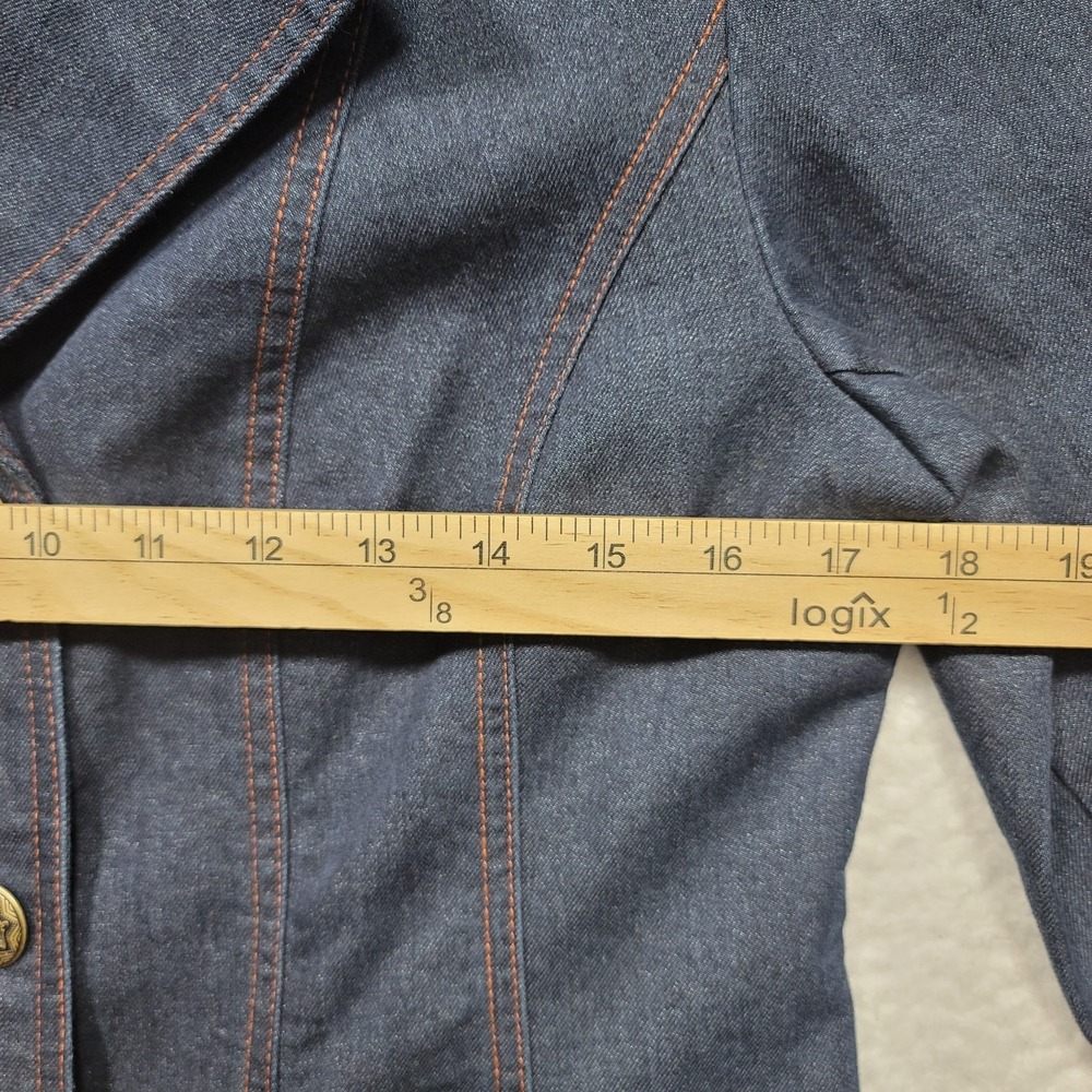 Roja Embroidered Denim Blazer Floral Back - Picture 12 of 13